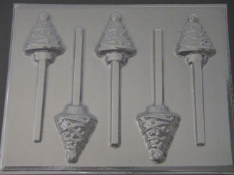 220 Christmas Tree Chocolate or Hard Candy Lollipop Mold